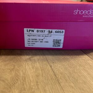 Shoedazzle Black Heeled Boots